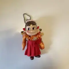不二家 ペコちゃん 着物フィギュア キーホルダー 人形 ストラップ
