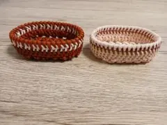 クラフトバンド 小物入れ ミニバスケット　２個セット　AFL059