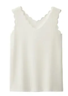 【新品・未使用品】GUスカラップネック タンクトップ