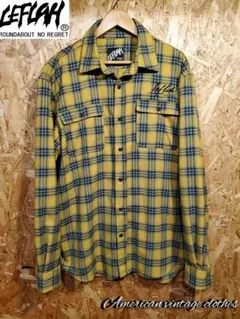 LEFLAH レフラー チェックシャツ 長袖シャツ ネルシャツ WANIMA