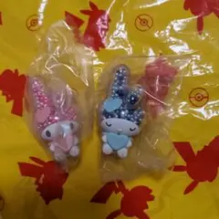 サンリオ　ガチャ　マイメロディ　透明キラキラマスコット