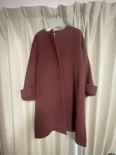 【美品】ノーカラーコート グリーンレーベル