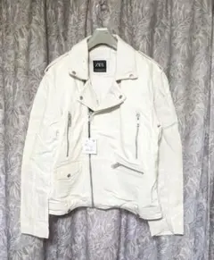 ZARAラムレザーライダースジャケット