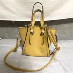 イエロー レザーハンド バッグショルダーバッグ