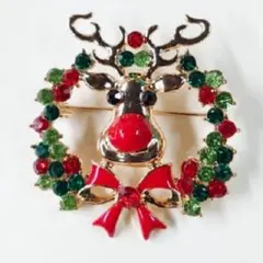 クリスマス　トナカイ ブローチ