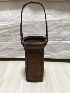 宝山 竹籠 花籠 花入れ かご 花器 置物 竹細工 華道 茶道具 和風 レトロ