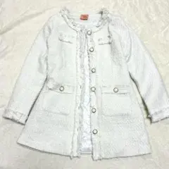 Dolly ノーカラージャケット ツイードジャケット キルティング 金ボタン