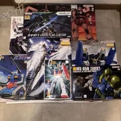 ガンプラ旧キットmghgファッツシャア専用ザクウィングスーパーガンダムガンタンク