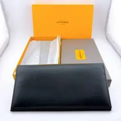 【美品 ETTINGER（エッティンガー） 長財布 ブラック ブライドルレザー】