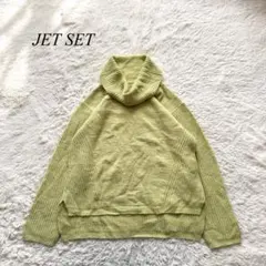 L3【ジェットセット】タートルネックニット　前後差　きみどり　F カジュアル