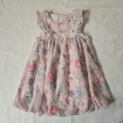 メゾピアノ 花柄ノースリーブワンピース