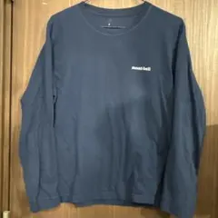 値下げ⭕️ mont-bell ネイビー Tシャツ S 古着　中古