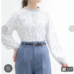 Honeys ハニーズ　GLACIER 長袖ブラウス　レディース L 花柄　秋春