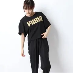 8/19値下げしました！PUMA ビックロゴ ルーズフィットTシャツ ショート丈
