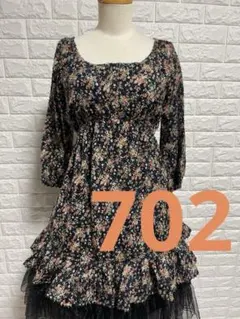 OLIVE des OLIVE 花柄七分袖ワンピース702