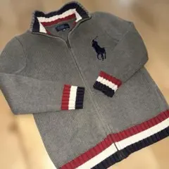 ★Ralph Lauren★ビッグポニー ニット ジップアップジャケット120