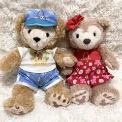 ディズニー　ハワイ　アウラニ限定　ダッフィー　シェリーメイ　ぬいぐるみ　セット