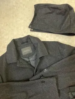 ナノユニバース　メンズ　ウールコート裏地中綿入りコート