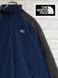 TheNORTHFACE　ハーフジップ　メンズＸＬ ロゴ刺繍　メンズライク