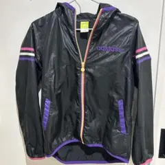 adidas ウィンドブレーカー M 黒/紫/ピンク