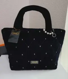 ☆新品未使用☆フェイラー ユニトートバッグ ブラック アンテプリマのチャーム付き