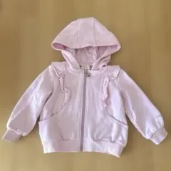 メゾピアノ　パーカー　100 薄ピンク