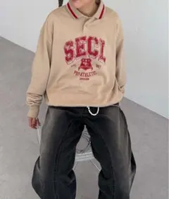 sddacle プリントロゴラガートップス