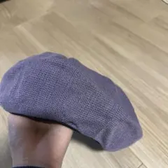 ベレー帽 パープル　調節可能　無地　夏用