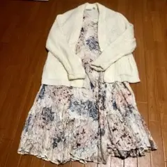 古着・ヴィンテージ ニットロングカーディガン　ゆったりサイズ