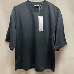 UNIQLO U エアリズムコットンオーバーサイズT ブラック M
