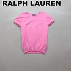 Ralph Lauren 美品 サマーニット A1535 3L ピンク 半袖