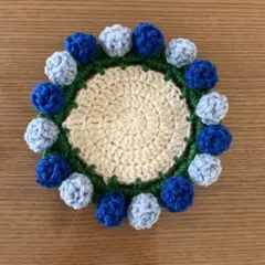ハンドメイド　かぎ針編み　フラワーブーケコースター