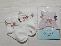 TOCCA ベビー靴下美品 リボン付き 9-11cm°・*:.。.☆