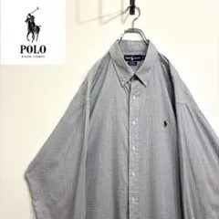 超人気❗️ラルフローレン　ワンポイントロゴシャツ　XXL90s刺繍古着希少レア長袖