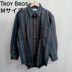 TROY BROS ストライプシャツ Mサイズのサムネイル