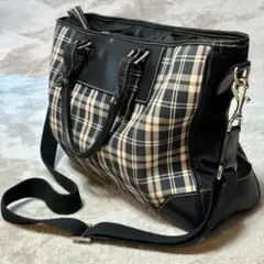 ニューヨーカー チェック柄トートバッグ 大きめ