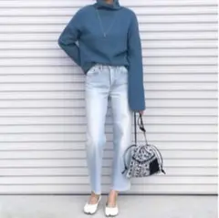 STUNNING LURE 스태닝 루어 워시드 블루 청바지 25