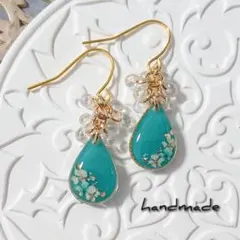 ≪135 ブルー≫レジンピアス 400円 - メルカリ