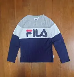FILA　ロゴプリント　長袖　カットソー　130cm　バングラデシュ製