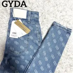 ✨新品未使用✨GYDA ジェイダ スキニーデニム ロゴプリント ダメージ加工