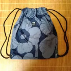 Marimekko　ナップサック　ネイビー　Unikko