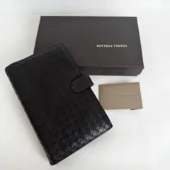ボッテガ・ヴェネタ イントレチャート　ダークブラウンレザー システム手帳