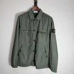 STONE  ジップアップオーバーシャツ　カーキ Mサイズ STONE ISLAND ジップアップオーバーシャツ カーキ Mサイズ - メルカリ