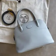 HERMES》 ボリード27 ブルーグラシエ ヴォーエプソン ショルダーバッグ 