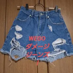 WEGO Mサイズ ダメージデニムショートパンツ