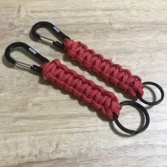 BOOMS パラコード キーホルダー 赤