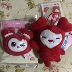 TWICE LOVERYS ぬいぐるみヘアピン チャーム付きマスコット