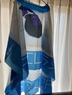 万博会場　ポンチョ　ブルー