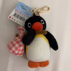 韓国ピングー小型ぬいぐるみキーホルダー約10cm w/ふろしき