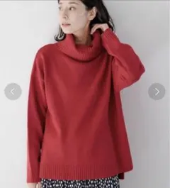 レプシィム 7ゲージ満たされタートルニットプルオーバー　レッド